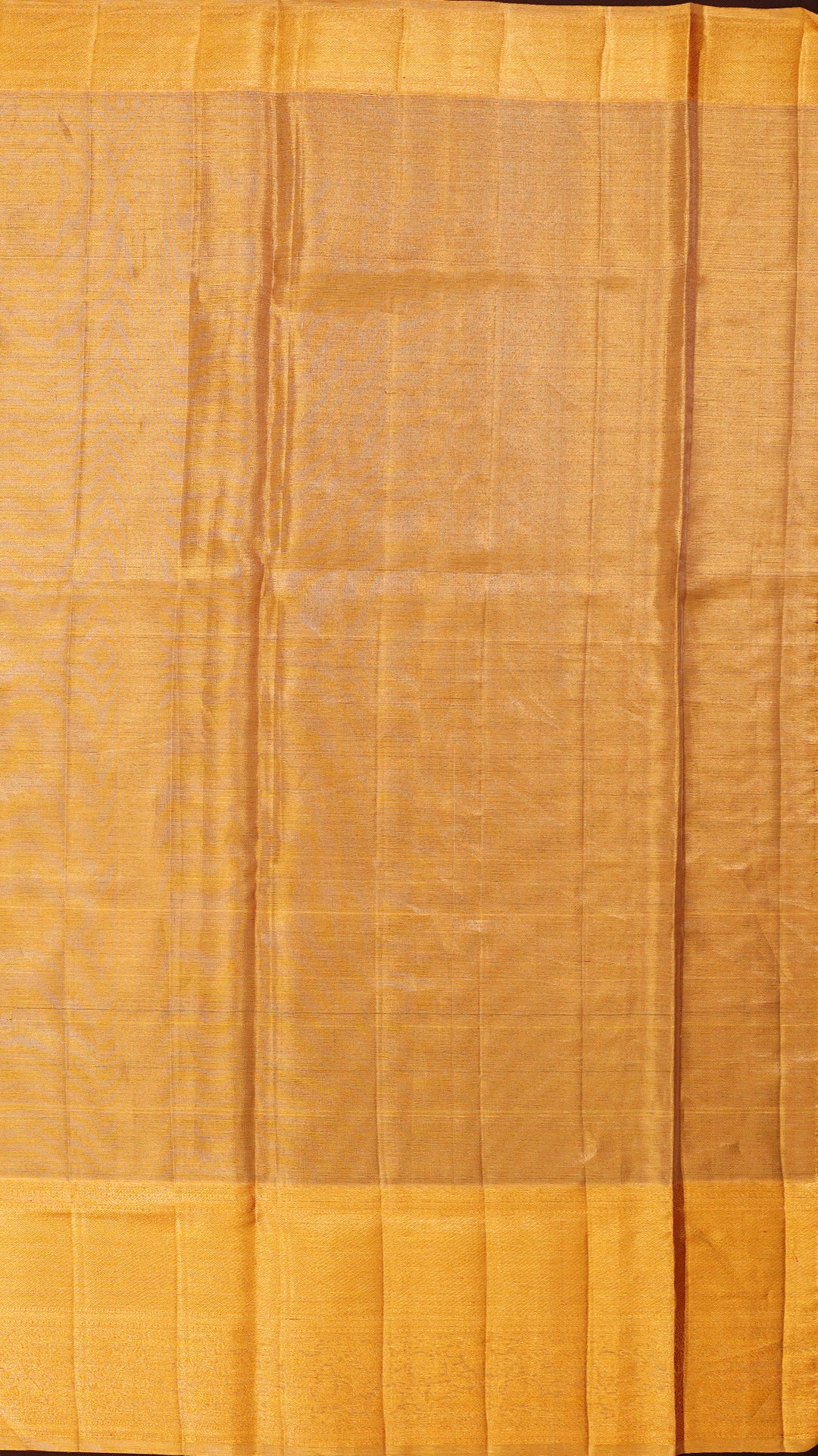 Light Olive Kanchipuram Saree with Zari Border