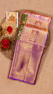 Multi Colour Kanchipattu Silk Saree Zari Border
