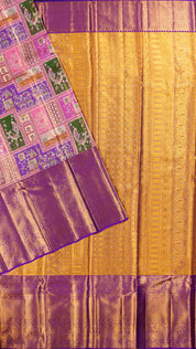 Multi Colour Kanchipattu Silk Saree Zari Border